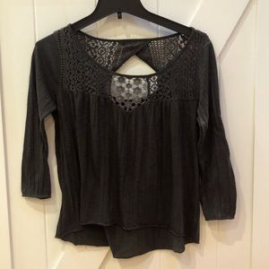 American Eagle Gray Boho top  xs
